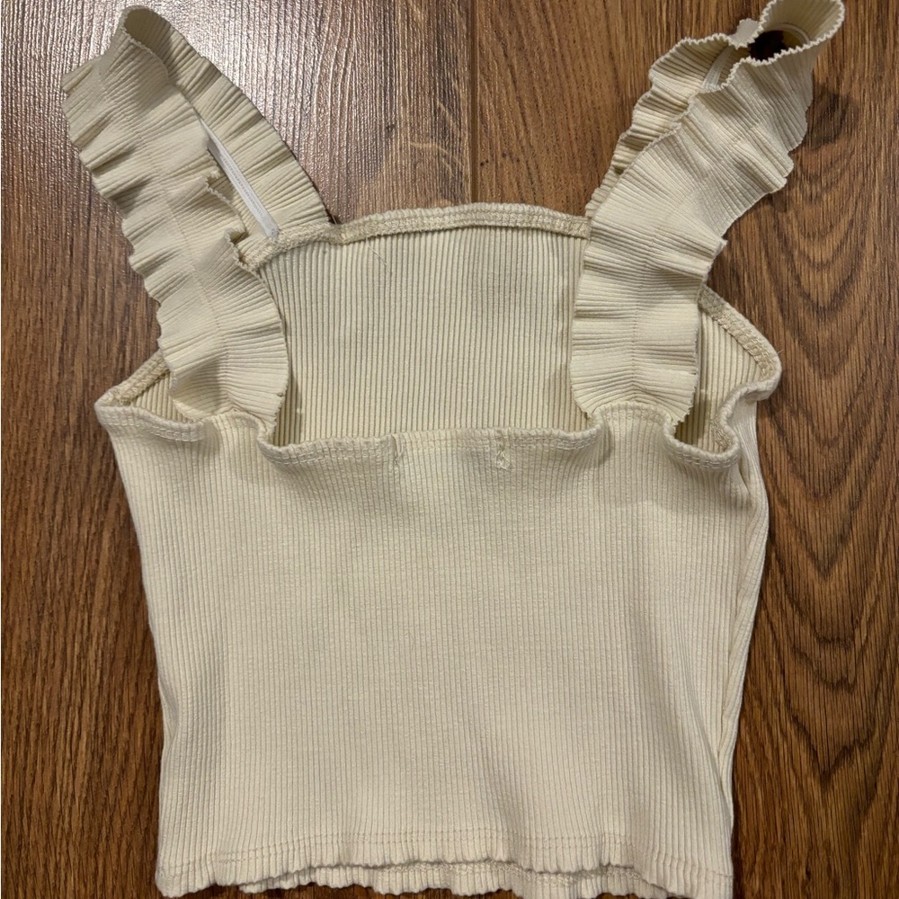 Tank Top w/ Ruffle Sleeves - Picture 2 of 2